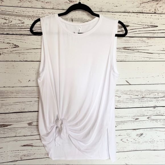 Fabletics Alia Tied Tank Top Medium White NWT - Picture 2 of 6